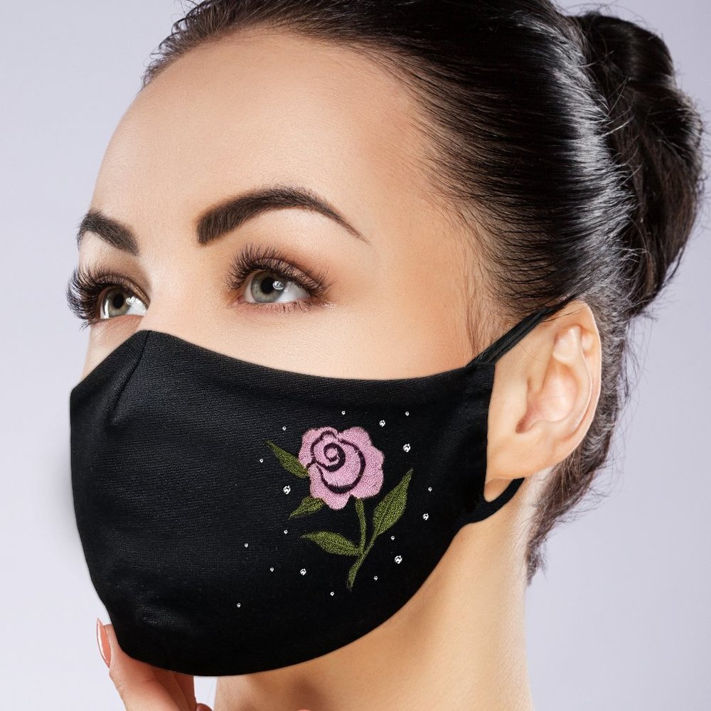 Custom Flower Face Mask Washable Reusable - Picture 1 of 5